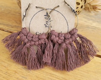 Enchanting Brown Macrame' Earrings