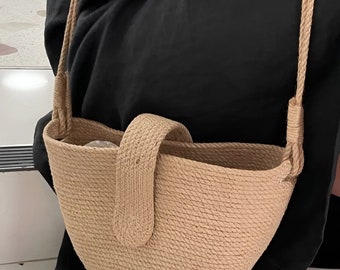 Sac de créateur en paille, authentique