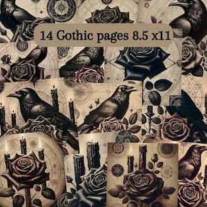 Gothic Library Junk Journal Pages The Herbologist Printable Ephemera Junk Journal Kit Green Witch Digital Victorian Scrapbook Page Set