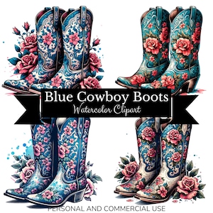 Bottes de cow-girl roses fleurs sauvages PNG, toile de style vintage rose floral western cowboy, téléchargement immédiat des cliparts pour la conception par sublimation