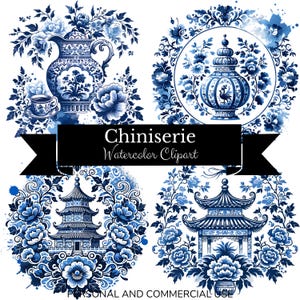 Chinoiserie clipart blauwe Toile De Jouy png shirtontwerp, bloemen aquarel penseelstreek sublimatie ontwerp, transparante chinoise print