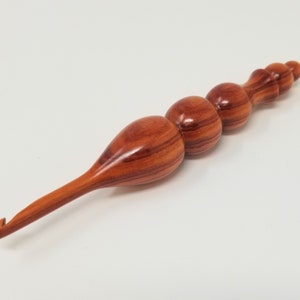 Exotic Tulipwood Wooden Crochet Hook Made in USA image 7