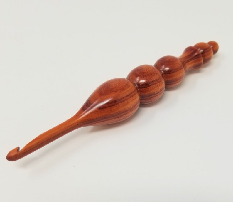 Exotic Tulipwood Wooden Crochet Hook Made in USA image 7