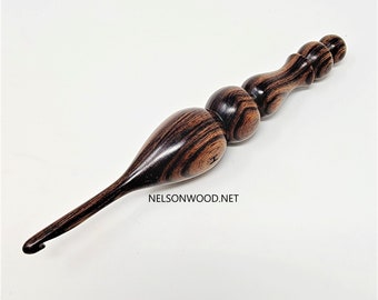 Hand Turned Rare Desert Ironwood Wooden Crochet Hook Made in USA Handmade by Bryan Nelson