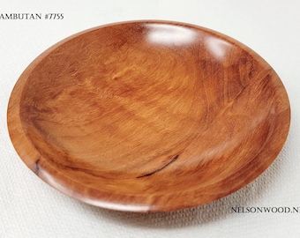 Rambutan Turned Wooden Bowl no. 7755