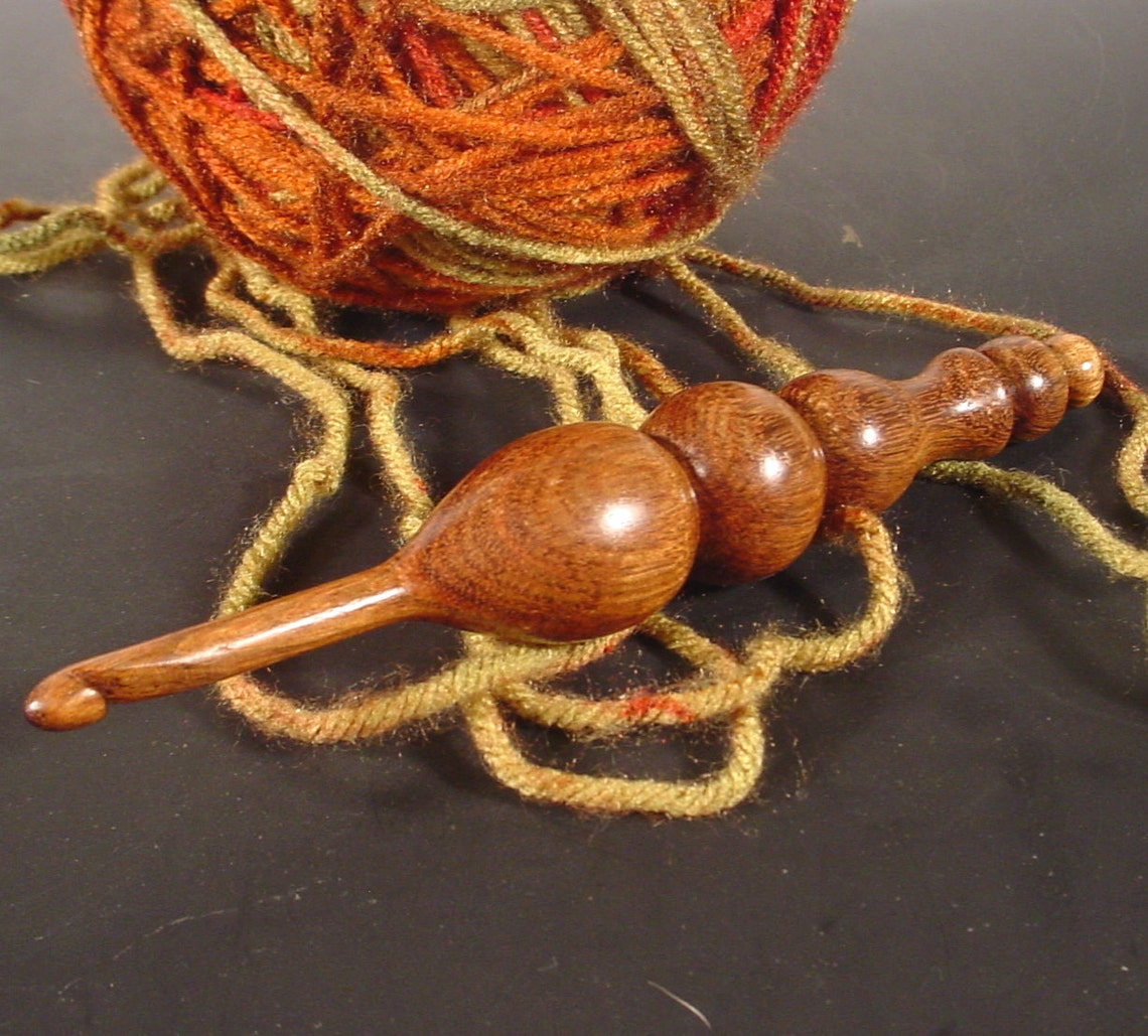 Hand Turned Exotic Chechem Wooden Crochet Hook Made in USA by Etsy