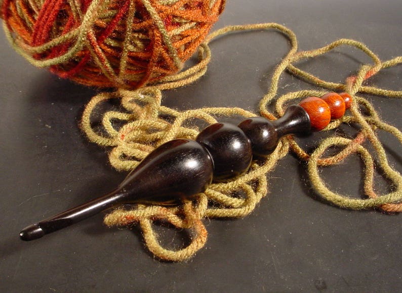 Black Cat a Halloween Handcrafted Wooden Crochet Hook Made in USA by TEXAS Artist Bryan Nelson image 5