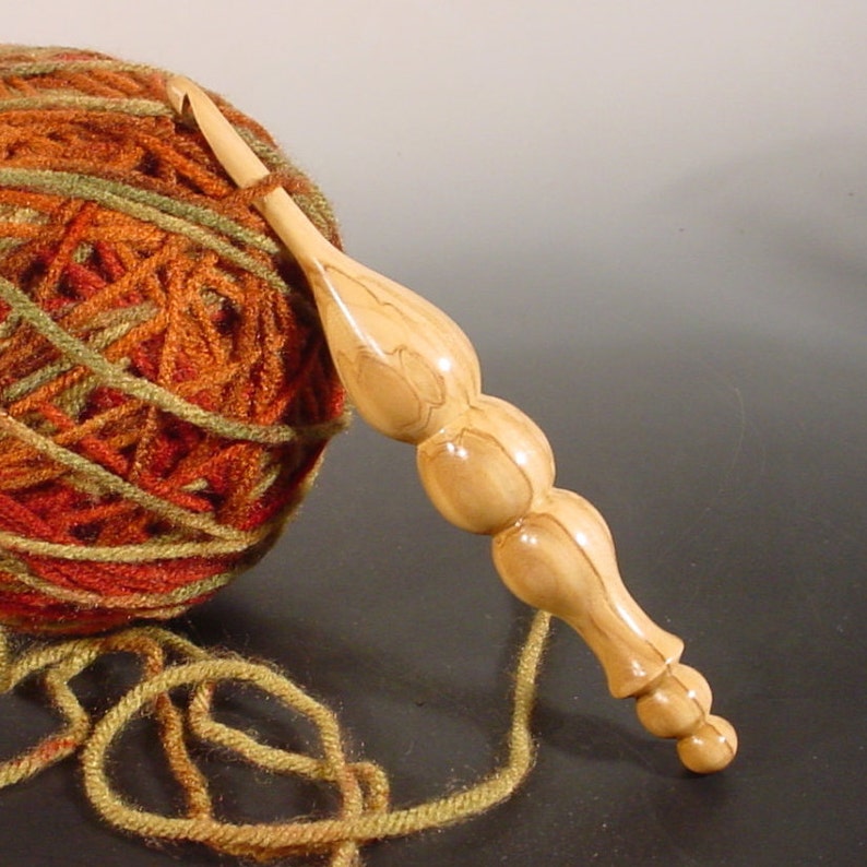 Hand Turned Exotic Olivewood Wooden Crochet Hook Made in USA Etsy