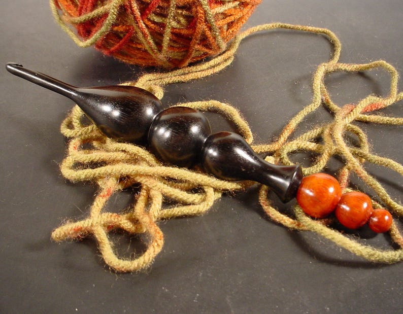 Black Cat a Halloween Handcrafted Wooden Crochet Hook Made in USA by TEXAS Artist Bryan Nelson image 7