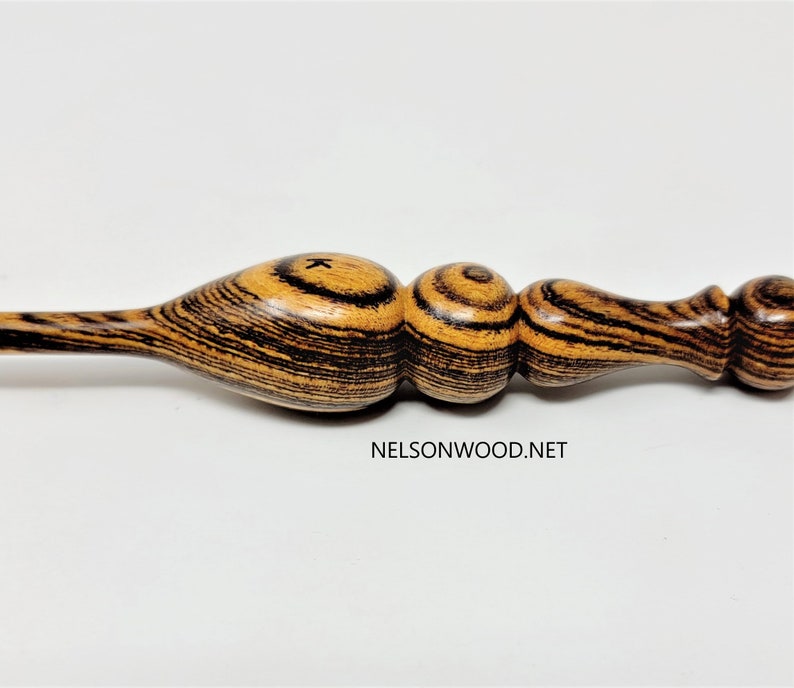 Exotic Bocote Hand Turned Wooden Crochet Hook Handcrafted in USA by Texas Wood Artist Bryan Nelson image 10