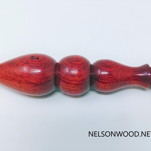 Hand Turned Exotic Bloodwood Wooden Crochet Hook Made in USA by Texas Wood Artist Bryan Nelson image 10