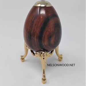Desert Ironwood 24k Kaleidoscope Egg with Brass stand by Bryan Tyler Nelson. image 4
