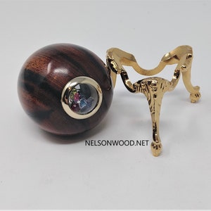 Desert Ironwood 24k Kaleidoscope Egg with Brass stand by Bryan Tyler Nelson. image 6