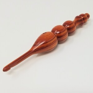 Exotic Tulipwood Wooden Crochet Hook Made in USA image 6