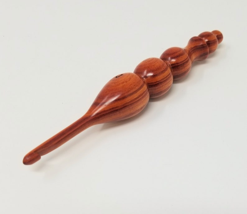 Exotic Tulipwood Wooden Crochet Hook Made in USA image 6