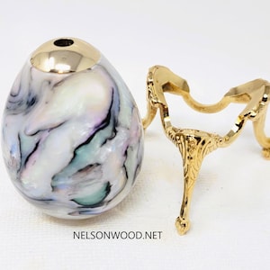 Mother of Pearl Kaleidoscope 24k Kaleidoscope Egg and Stand