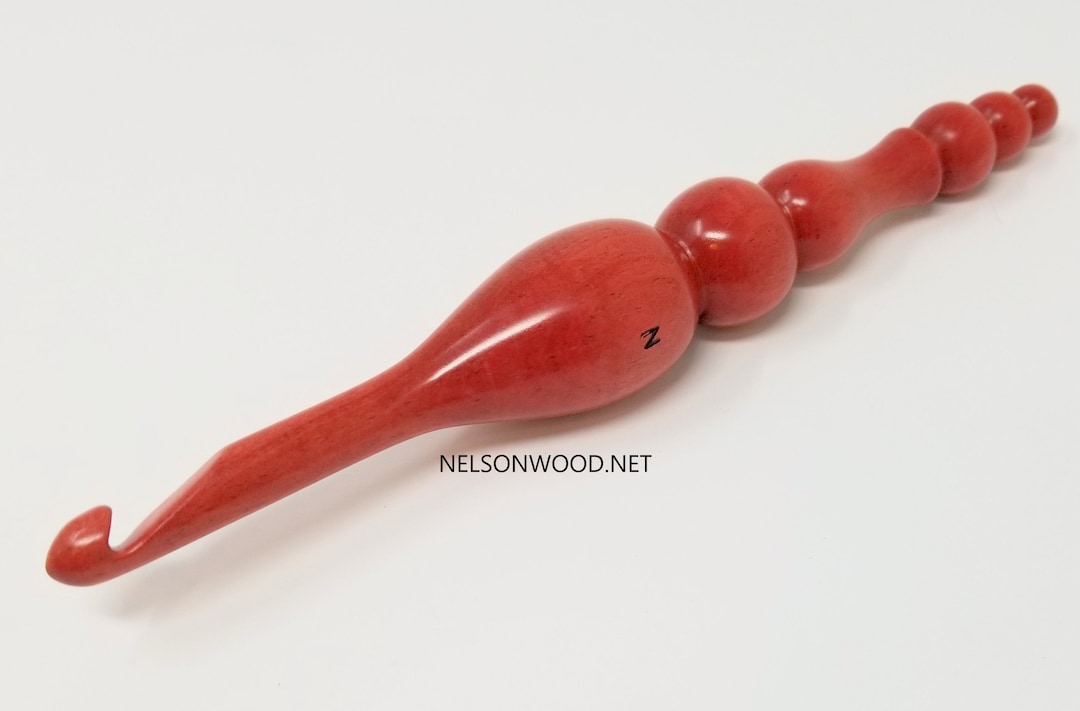 Handcrafted Exotic Pink Ivory Wooden Crochet Hook Made in USA by Artist ...