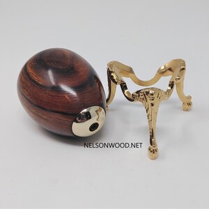 Desert Ironwood 24k Kaleidoscope Egg with Brass stand by Bryan Tyler Nelson. image 5