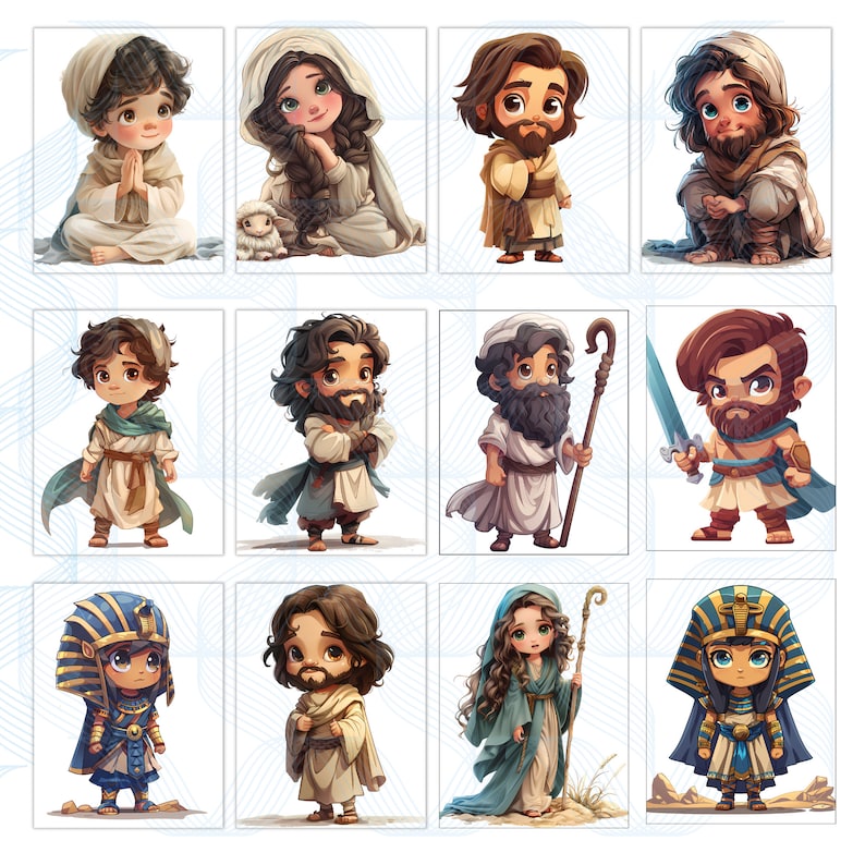 Biblical Characters Clipart, Bible Stories, Biblical People Clip Art ...