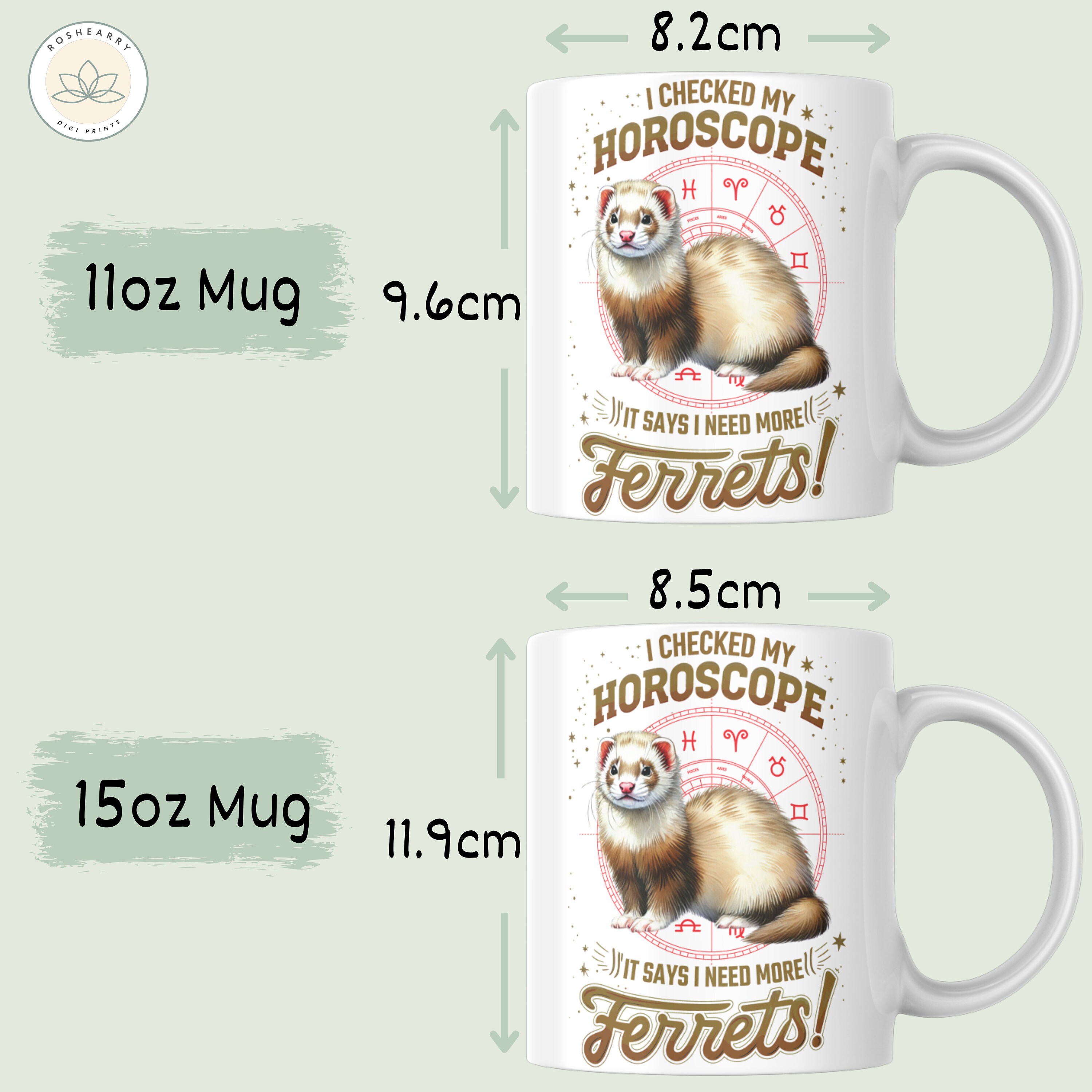 Ferret Mug, Gift for Ferret Lovers, Cute Ferret Gifts, Funny Mugs for ...