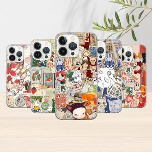 Custodia per telefono Miffy e Yoshitomo Nara per iPhone 15 Pro Max, 14 Plus, 13 Pro, 12, 11, Samsung S24 Ultra, S23 Ultra, S22 Plus, Pixel 8 Pro, 7A