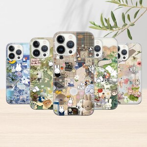 Coque de portable Miffy et Yoshitomo Nara pour iPhone 15 Pro Max, 14 Plus, 13 Pro, 12, 11, Samsung S24 Ultra, S23 Ultra, S22 Plus, Pixel 8 Pro, 7A