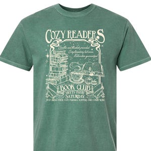 Cozy Readers Book Club Comfort Colors Shirt, Fall Book Club, Cozy Reader, Autumn Fall Cozy Bookish, Halloween Gifts, Coffee and Book Lover
