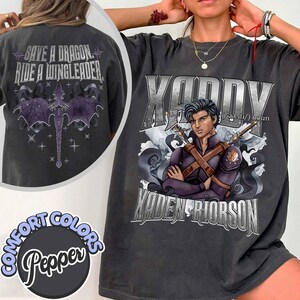 Xaddy Comfort Colors Shirt, Onyx Storm Shirt, Xaden Riorson Shirt, Fourth Wing Shirt, Iron Flame Shirt, Bookish Shirt, Fantasy Book Dragon
