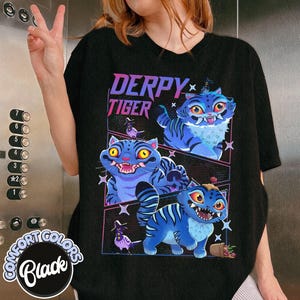 Demon Hunter Tiger Comfort Colors T-Shirt, Derpy Tiger Shirt, Kpop Demon Shirt, Huntrix Jinu Merch, Anime T-Shirt Design,Kpop Movie Fan Gift
