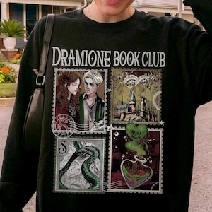 Dramione Manacled Sweatshirt, Malfoy Manor Granger Sweatshirthirt, Bookish Fan Fic Hoodie, Magic Wizard School, HP Merch, Snake House Green