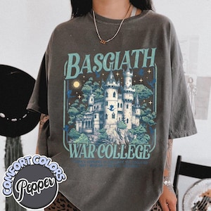 Basgiath War College Comfort Colors Shirt, Fourth Wing, Iron Flame, Tairn and Violet Sorrengail, Onyx Storm, Bookish Shirt, Book Lover Gift