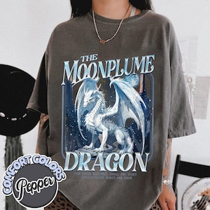 The Moonplume Dragon Comfort Colors Shirt, When the Moon Hatched Shirt, Dragon Bookish Shirt, Gift for Book Lover, Fantasy Romance Shirt