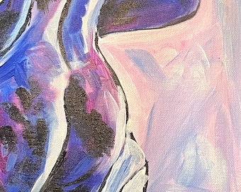 Weiblicher Körper, abstrakte Malerei