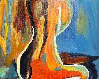 abstrakte Malerei des weiblichen Körpers