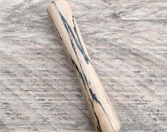 Simple Spalted Beech Mezuzah: Beautiful Wooden Mezuzah Case, Handmade Mezuzah Case, Natural Turned Wood, Jewish Gift, Jewish Art, Judaica