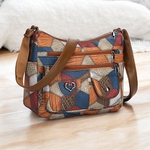 Sac décontracté en cuir pour femme/Sac à bandoulière pour fille/Sac à bandoulière en cuir PU souple/Sac à main à fermeture éclair pour femme/Sac à main multicolore pour femme/Cadeau pour elle