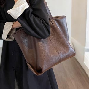 Sac en cuir élégant/sac à bandoulière pour fille/sac à bandoulière en cuir souple/grand sac à main à fermeture éclair pour femme/sac à main en cuir tendance pour femme/cadeau pour fille