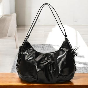 Sac à bandoulière en cuir souple/sac en cuir élégant/sac à bandoulière pour fille/grand sac à main pour femme/fourre-tout en cuir pour femme/cadeau pour elle