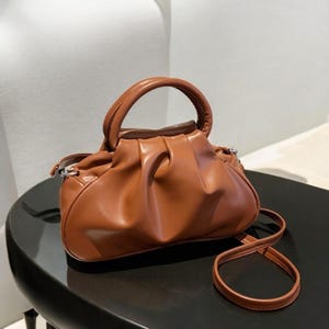 Sac en cuir élégant/sac à bandoulière pour fille/sac à bandoulière en cuir souple pour femme/Grand sac à main fourre-tout pour femme/Bandoulière réglable/Cadeau pour elle