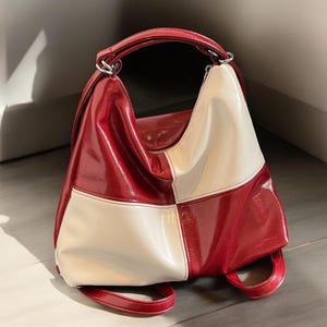 Sac en cuir élégant/sac à bandoulière carré pour fille/sac à bandoulière en cuir/grand sac à main à fermeture éclair pour femme/sac à main fourre-tout mode pour femme/cadeau pour elle