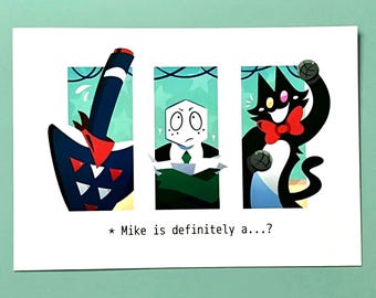 Deltarune Mikes MikeTrio Friend Poster Print Chapter 4 Chapter 5 Polymikes