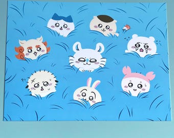 Chiikawa- Too Much Fluff! Momonga Glossy Print