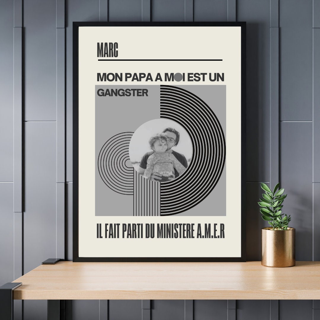 Personalized Photo Poster, Vinyl Poster, Dad Gift, Birthday Gift ...