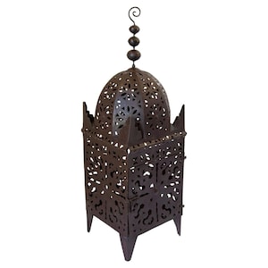 Moroccan Hurricane Metal Candle Lantern - for outdoor use