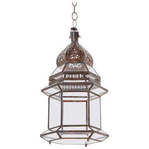 Moroccan hanging Glass Lantern Made by Hand