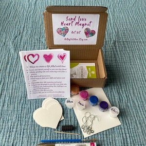 Senden Sie Liebe Herz Ornament - Magnet Art Kit - erstellen Sie ein originelles Kunstwerk zum Teilen oder Ausstellen - Set von 6