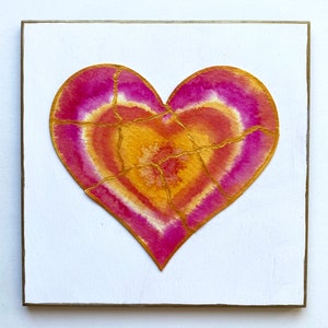 Kintsugi Mended Heart art kit create an original painting to honor your strong, beautiful mended heart. Guided meditation included. image 6
