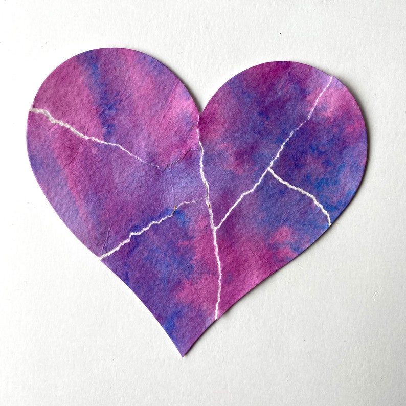 Kintsugi Mended Heart art kit create an original painting to honor your strong, beautiful mended heart. Guided meditation included. image 9