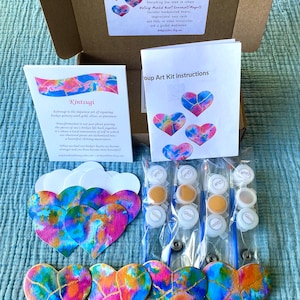 Rainbow Pride Kintsugi Mended Heart Group Art Kit - to honor your strong, beautiful mended hearts