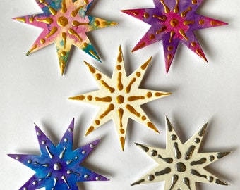 Follow Your Star Ornament - Magnet- one of a kind original paintings